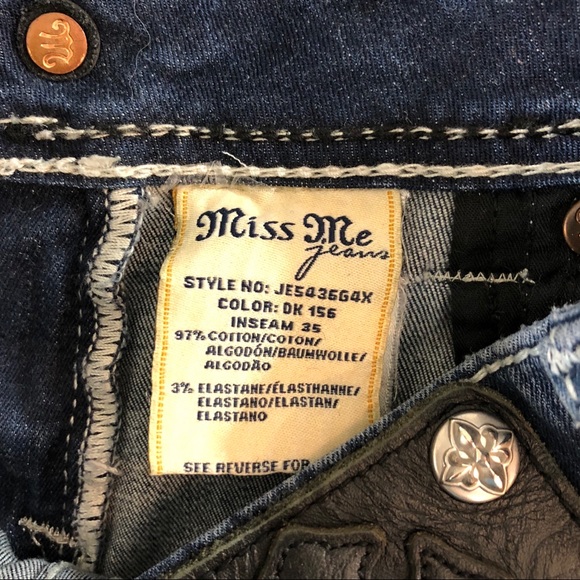Miss Me Bling Wing Denim Jegging Jean Pants, Sz 25 - Picture 6 of 8